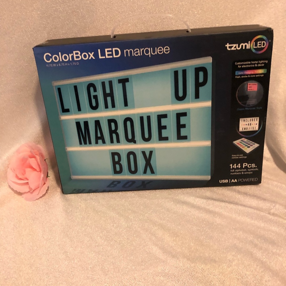 Tzumi LED ColorBox marquee 8x11